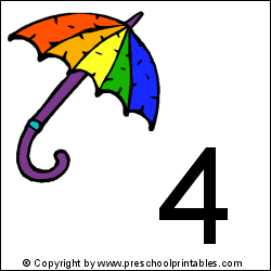 www.preschoolprintables.com / Umbrella