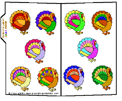 Preschool Printables : File Folder: Turkey Lurkey