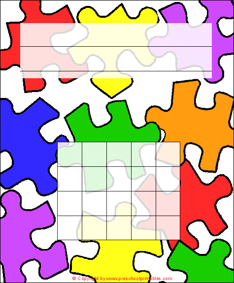 www.preschoolprintables.com / Puzzle Sticker Chart